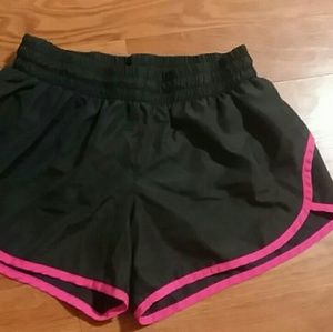 Dark Gray and Hot Pink Athletic Shorts
